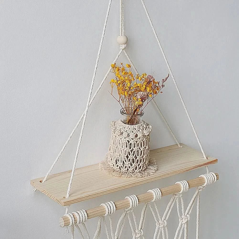 Macrame Wall Hanging Shelf