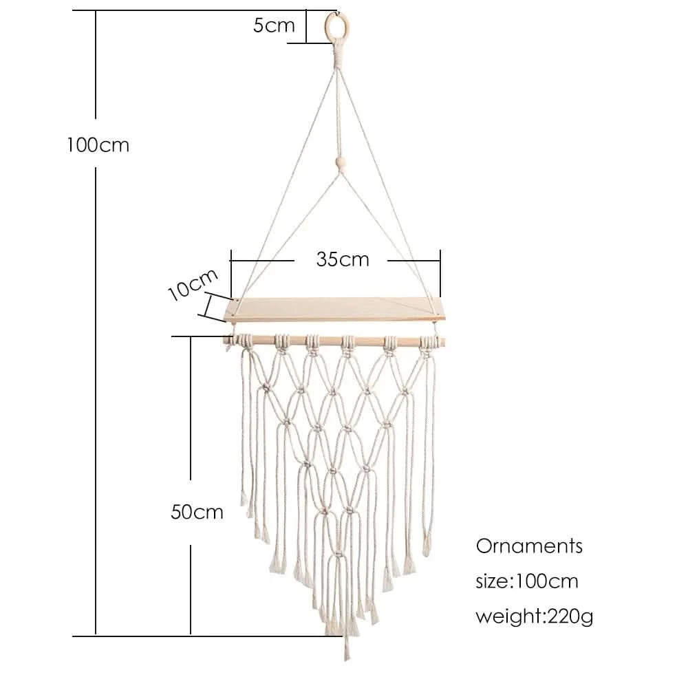 Macrame Wall Hanging Shelf