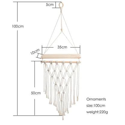 Macrame Wall Hanging Shelf
