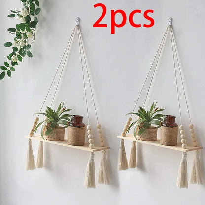 Macrame Wall Hanging Shelf