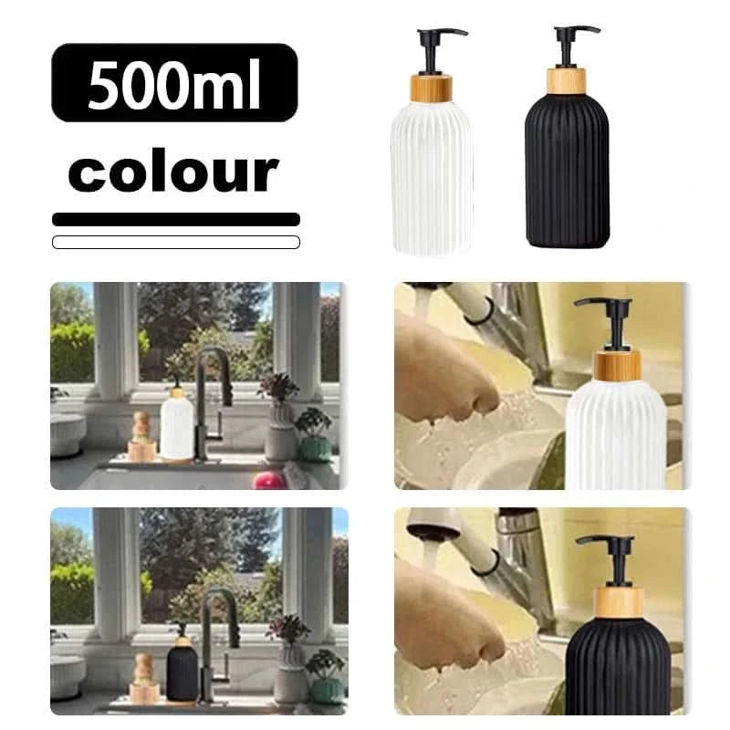 Bamboo Pump Soap Dispenser 500ml