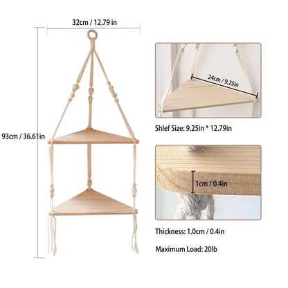 Macrame Wall Hanging Shelf