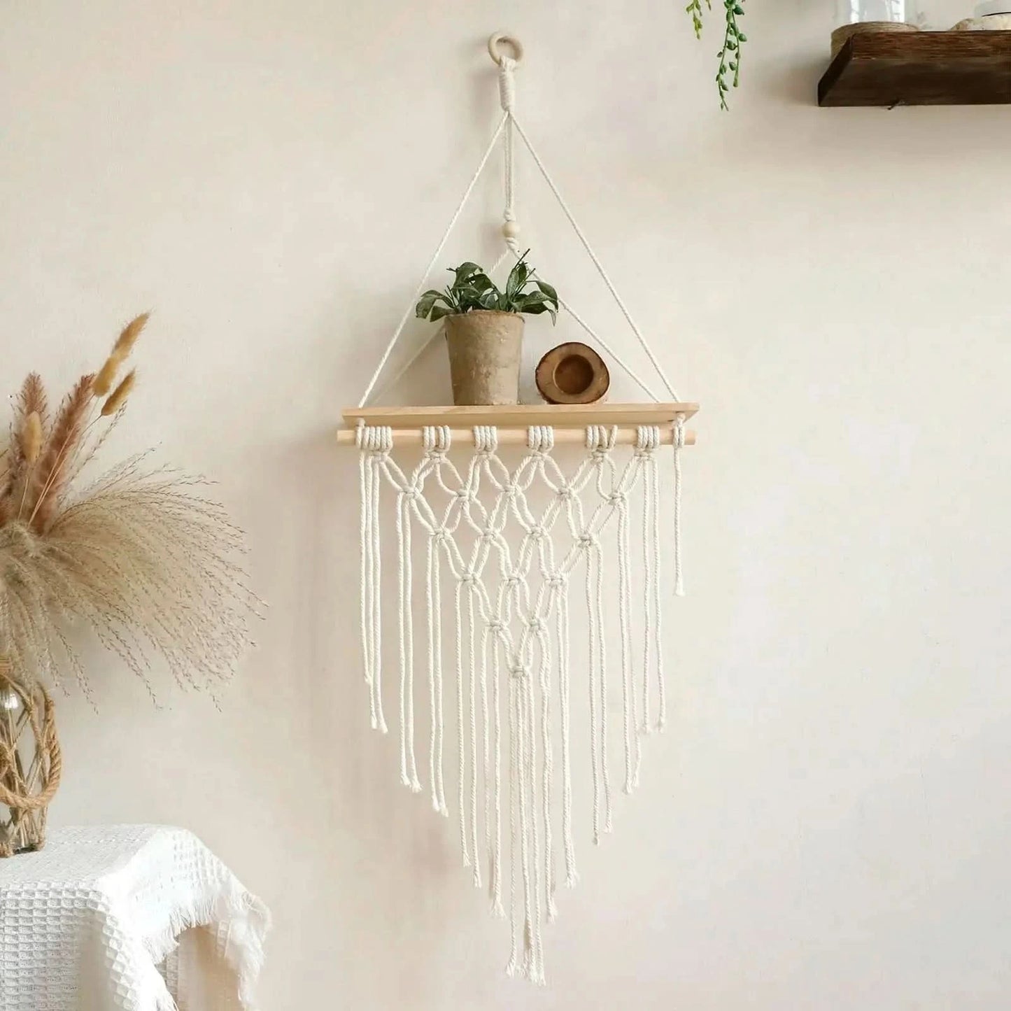 Macrame Wall Hanging Shelf