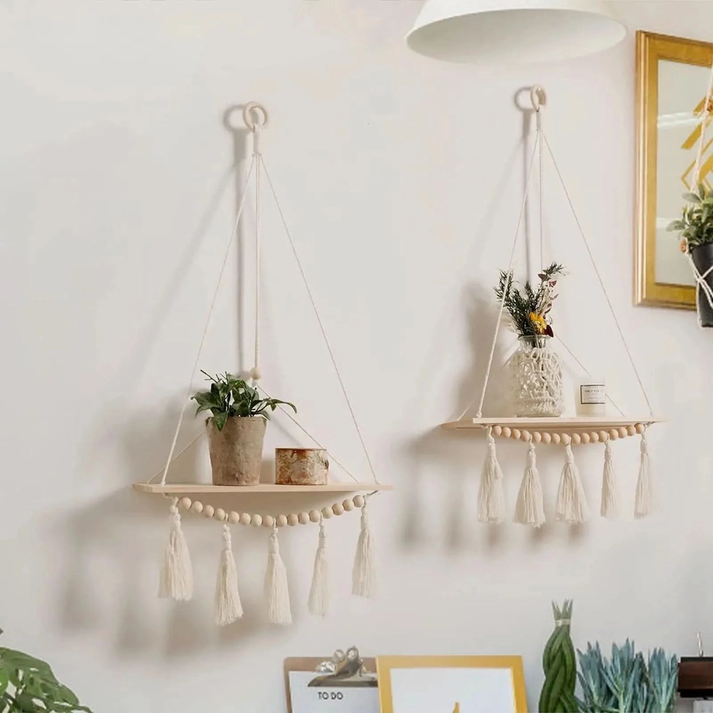 Macrame Wall Hanging Shelf