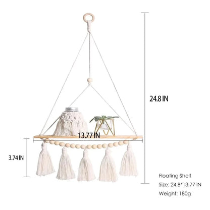 Macrame Wall Hanging Shelf