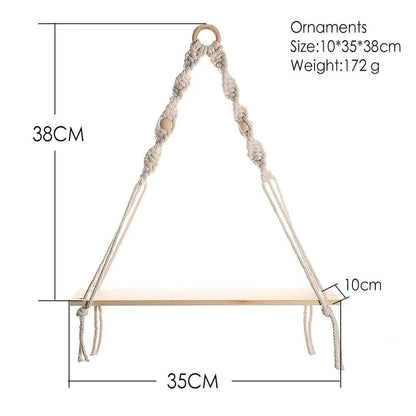 Macrame Wall Hanging Shelf