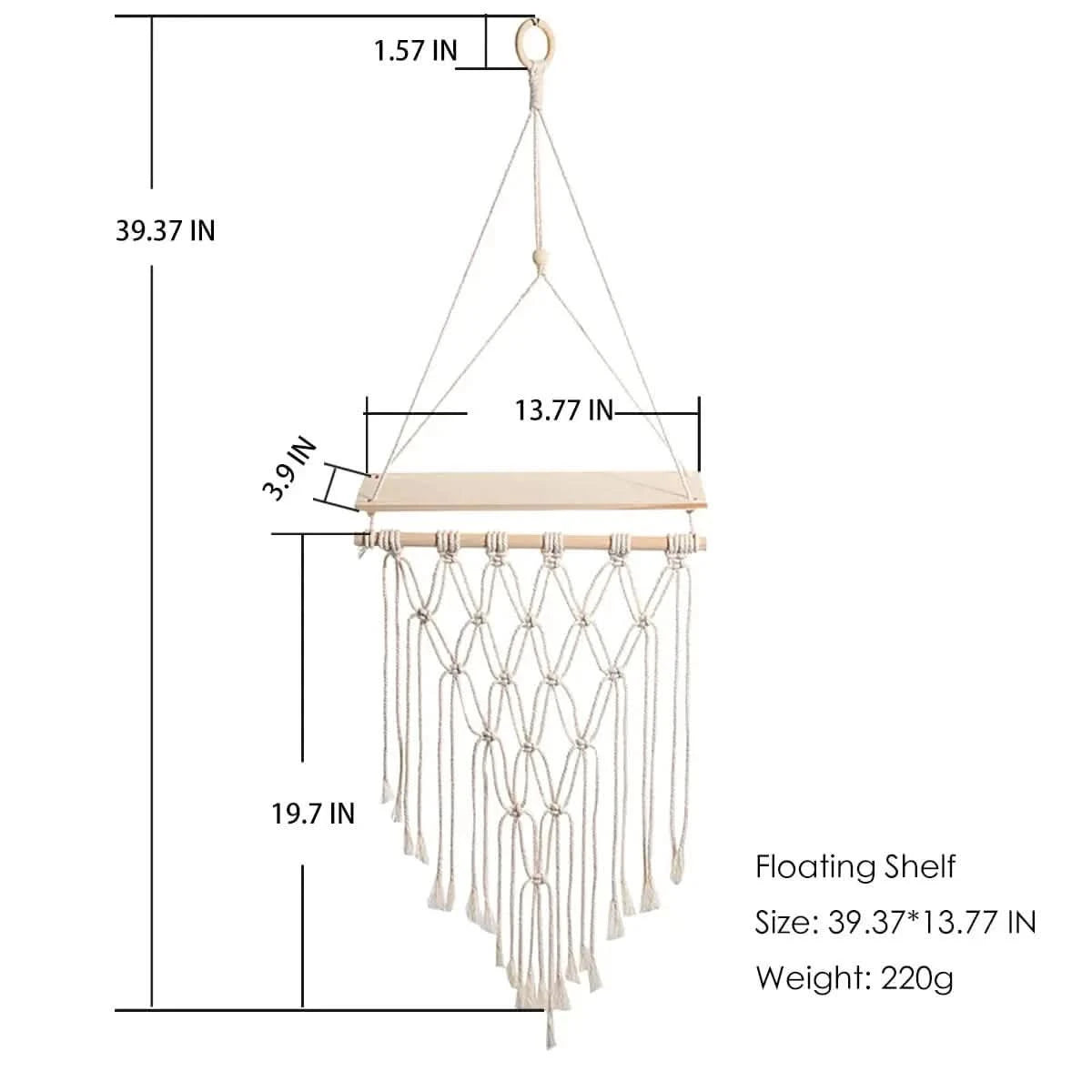 Macrame Wall Hanging Shelf
