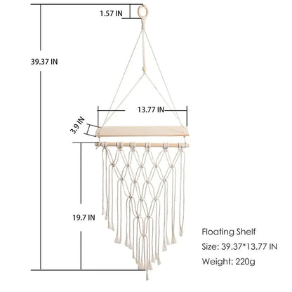 Macrame Wall Hanging Shelf