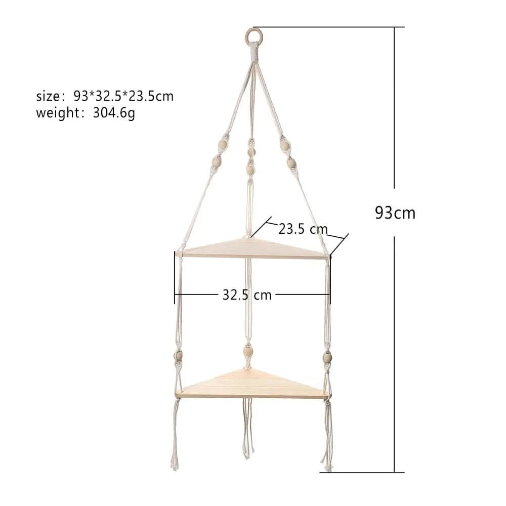 Macrame Wall Hanging Shelf